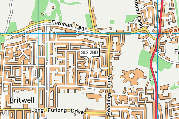 SL2 2BD map - OS VectorMap District (Ordnance Survey)