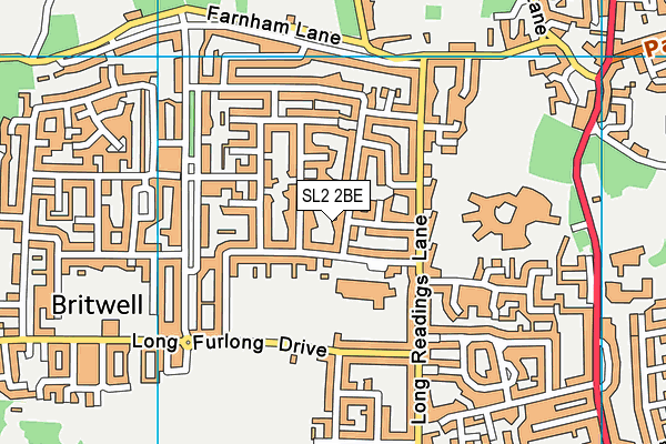 SL2 2BE map - OS VectorMap District (Ordnance Survey)