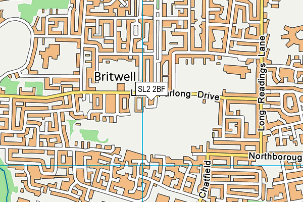 SL2 2BF map - OS VectorMap District (Ordnance Survey)
