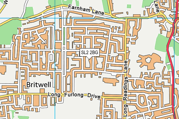 SL2 2BG map - OS VectorMap District (Ordnance Survey)