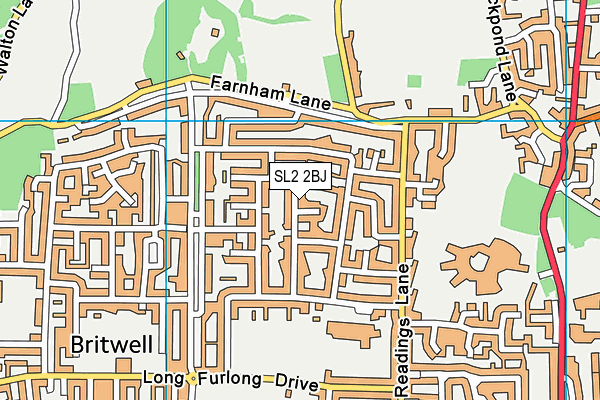SL2 2BJ map - OS VectorMap District (Ordnance Survey)