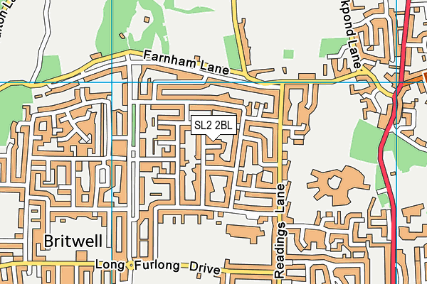 SL2 2BL map - OS VectorMap District (Ordnance Survey)