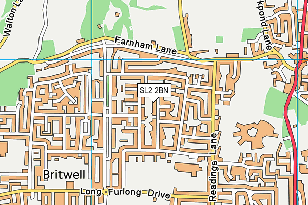 SL2 2BN map - OS VectorMap District (Ordnance Survey)
