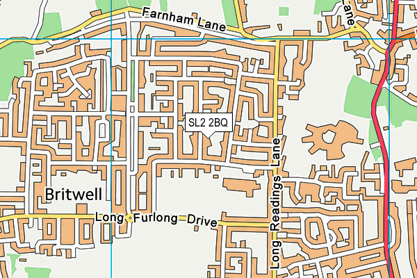 SL2 2BQ map - OS VectorMap District (Ordnance Survey)