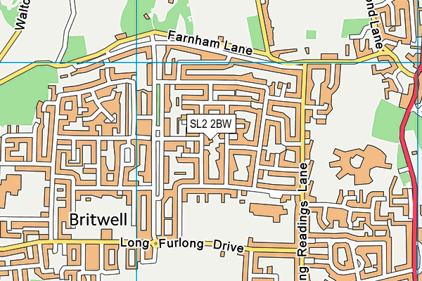 SL2 2BW map - OS VectorMap District (Ordnance Survey)
