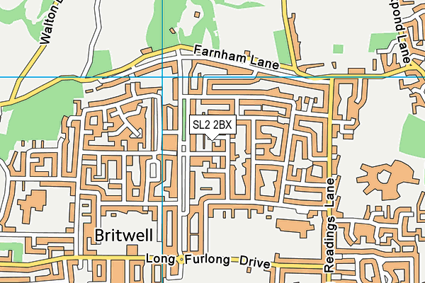 SL2 2BX map - OS VectorMap District (Ordnance Survey)