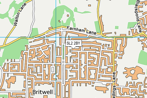 SL2 2BY map - OS VectorMap District (Ordnance Survey)