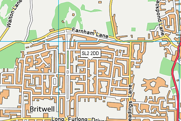 SL2 2DD map - OS VectorMap District (Ordnance Survey)