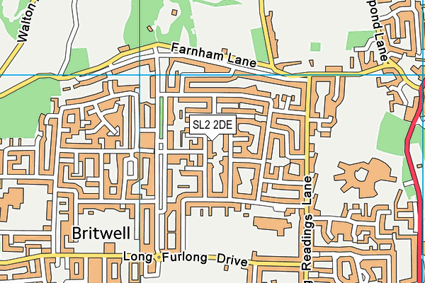 SL2 2DE map - OS VectorMap District (Ordnance Survey)