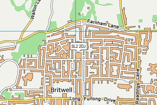 SL2 2DJ map - OS VectorMap District (Ordnance Survey)