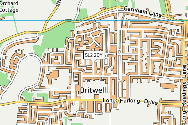 SL2 2DY map - OS VectorMap District (Ordnance Survey)