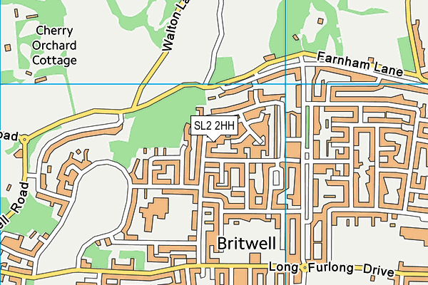 SL2 2HH map - OS VectorMap District (Ordnance Survey)