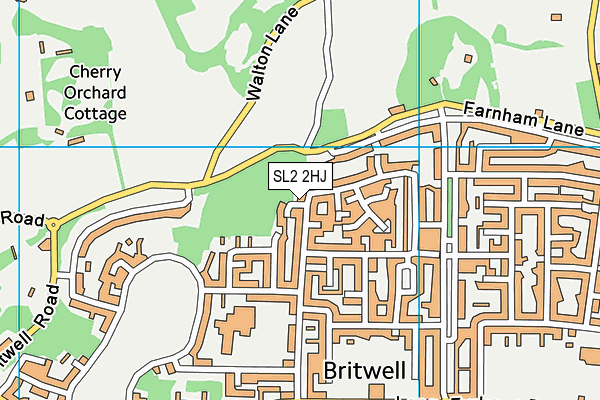 SL2 2HJ map - OS VectorMap District (Ordnance Survey)