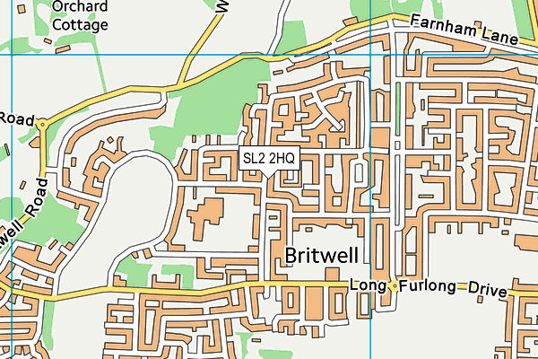 SL2 2HQ map - OS VectorMap District (Ordnance Survey)