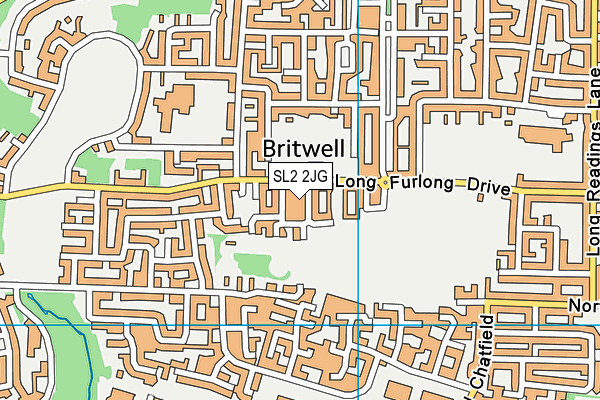 SL2 2JG map - OS VectorMap District (Ordnance Survey)