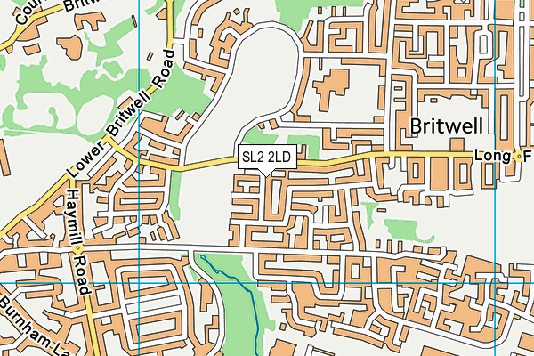 SL2 2LD map - OS VectorMap District (Ordnance Survey)