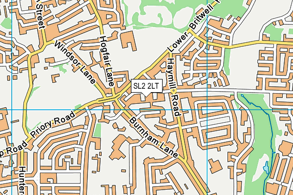 SL2 2LT map - OS VectorMap District (Ordnance Survey)