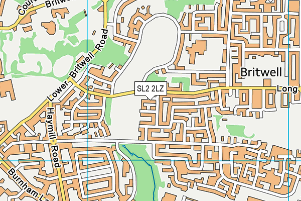 SL2 2LZ map - OS VectorMap District (Ordnance Survey)