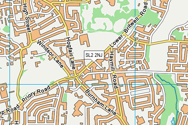 SL2 2NJ map - OS VectorMap District (Ordnance Survey)