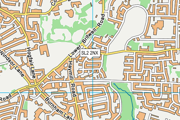 SL2 2NX map - OS VectorMap District (Ordnance Survey)