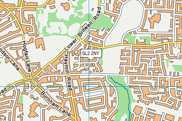 SL2 2NY map - OS VectorMap District (Ordnance Survey)