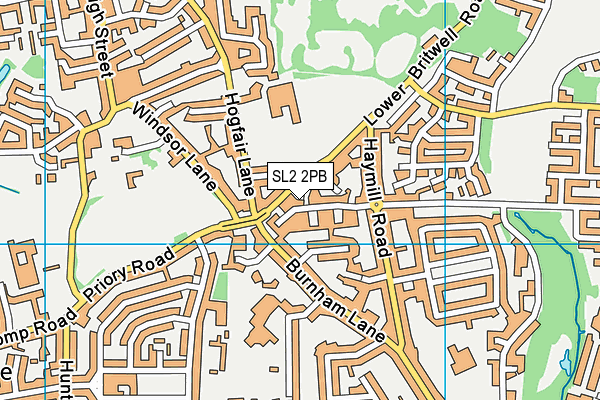 SL2 2PB map - OS VectorMap District (Ordnance Survey)