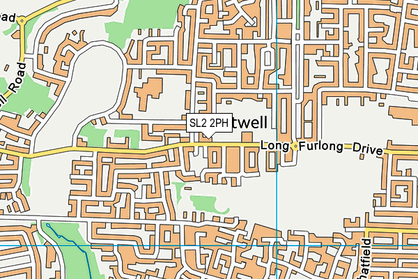 Britwell Community Centre map (SL2 2PH) - OS VectorMap District (Ordnance Survey)