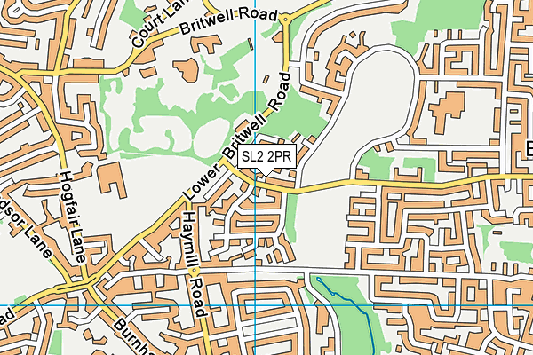 SL2 2PR map - OS VectorMap District (Ordnance Survey)