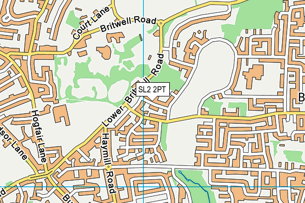 SL2 2PT map - OS VectorMap District (Ordnance Survey)