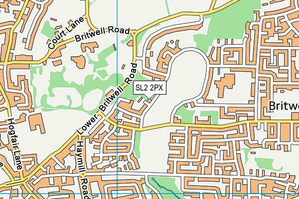 SL2 2PX map - OS VectorMap District (Ordnance Survey)