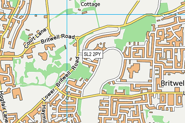 SL2 2PY map - OS VectorMap District (Ordnance Survey)