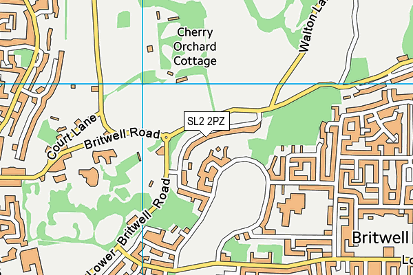 SL2 2PZ map - OS VectorMap District (Ordnance Survey)