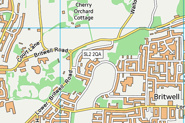 SL2 2QA map - OS VectorMap District (Ordnance Survey)