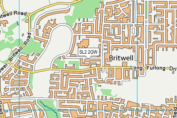 SL2 2QW map - OS VectorMap District (Ordnance Survey)