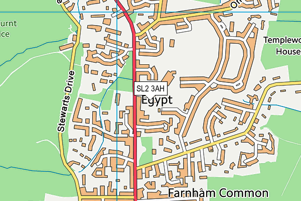 SL2 3AH map - OS VectorMap District (Ordnance Survey)