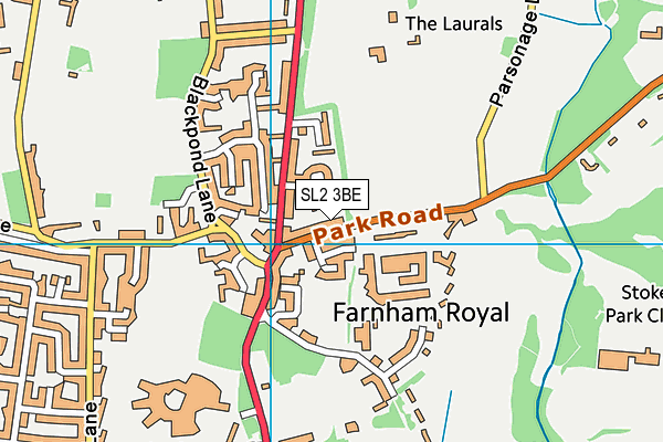 SL2 3BE map - OS VectorMap District (Ordnance Survey)