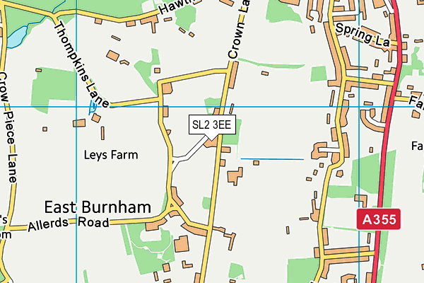 SL2 3EE map - OS VectorMap District (Ordnance Survey)