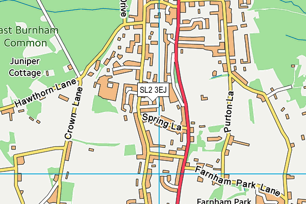 SL2 3EJ map - OS VectorMap District (Ordnance Survey)