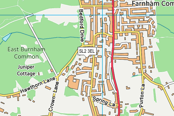 SL2 3EL map - OS VectorMap District (Ordnance Survey)