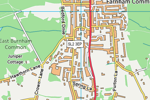SL2 3EP map - OS VectorMap District (Ordnance Survey)