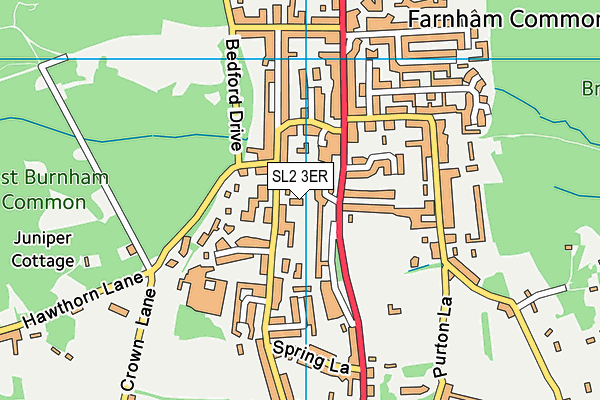 SL2 3ER map - OS VectorMap District (Ordnance Survey)