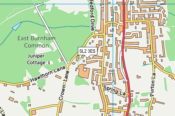 SL2 3ES map - OS VectorMap District (Ordnance Survey)