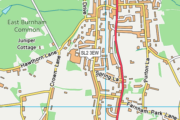 SL2 3EW map - OS VectorMap District (Ordnance Survey)