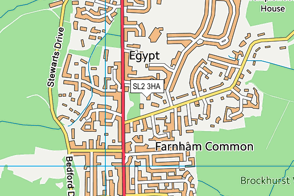 SL2 3HA map - OS VectorMap District (Ordnance Survey)