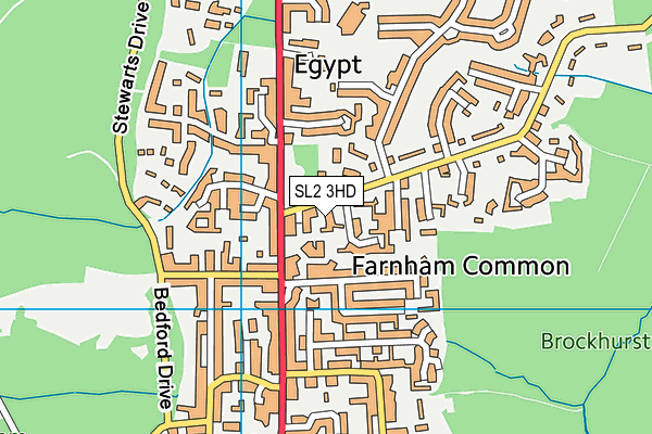 SL2 3HD map - OS VectorMap District (Ordnance Survey)