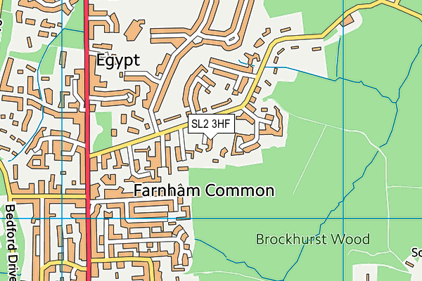 SL2 3HF map - OS VectorMap District (Ordnance Survey)