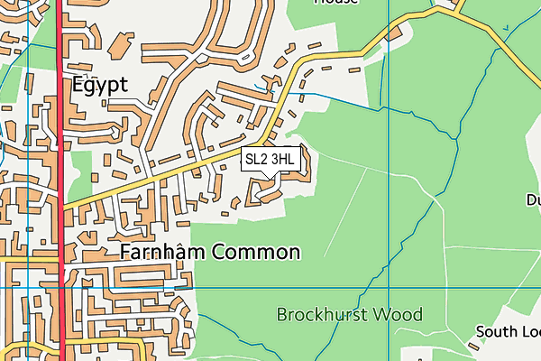 SL2 3HL map - OS VectorMap District (Ordnance Survey)