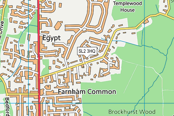 SL2 3HQ map - OS VectorMap District (Ordnance Survey)