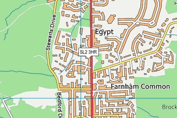 SL2 3HR map - OS VectorMap District (Ordnance Survey)