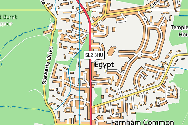 SL2 3HU map - OS VectorMap District (Ordnance Survey)